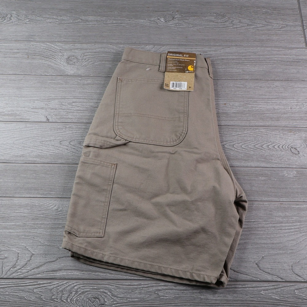 NEW Carhartt Washed Duck Work Shorts Canvas Tan Carpenter Men's Size 36 NWT